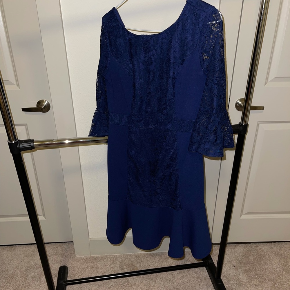 SOLD 3 for $30 Navy Blue Lace Dress
